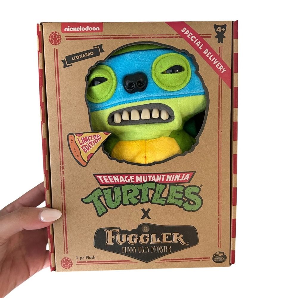 TMNT x Fuggler Leonardo Limited Edition Plush Funny Ugly Monster Nickelodeon NEW